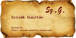 Szivák Gusztáv névjegykártya