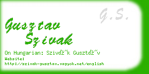 gusztav szivak business card